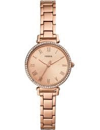 Watch strap Fossil ES4447 Stainless steel Rosé 10mm